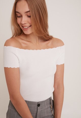 RIBBED T-SHIRT - WHITE