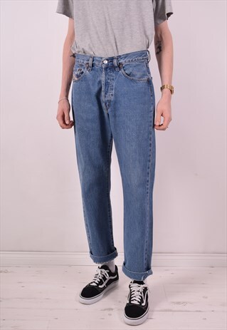 DIESEL MENS VINTAGE JEANS W31 L29 BLUE 90S