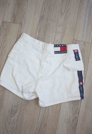 VINTAGE TOMMY HILFIGER DENIM SHORTS LOGO 90S 28 12.2