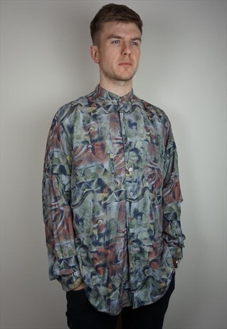 PURE SILK PATTERNED SHIRT