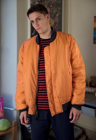 UNISEX VINTAGE 90S REVERSIBLE BOMBER JACKET