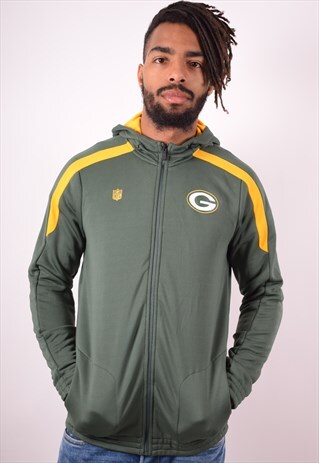 NFL MENS VINTAGE HOODIE SWEATER SMALL GREEN 90S