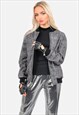 OVERSIZED LUXURY WOOL POW CHECK BOMBER JACKET