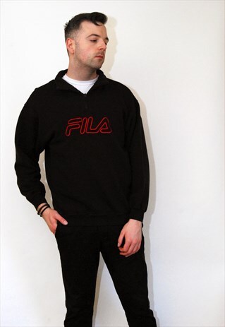 FILA SWEATSHIRT (M) VINTAGE 90S JUMPER SWEATER SPELLOUT TOP