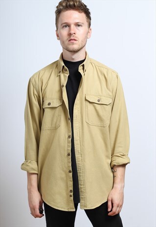 VINTAGE COTTON SHIRT BROWN