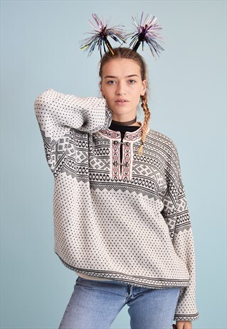 80'S RETRO NORDIC WOOLEN OVERSIZED CHRISTMAS JUMPER