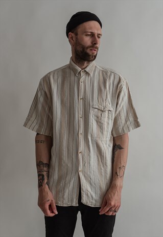 VINTAGE 80S FUNKY PASTEL STRIPE SHIRT