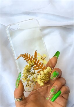 iPhone 6/6s Handmade Phone Case with Real Flowers
