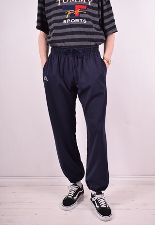 KAPPA MENS VINTAGE TRACKSUIT TROUSERS W38 L30 BLUE 90'S
