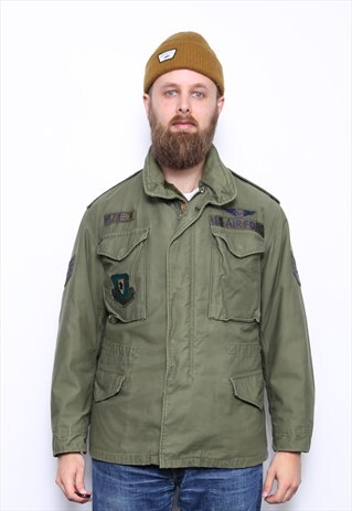 VINTAGE U.S. AIR FORCE M65 HOODED COMBAT JACKET WITH LINER