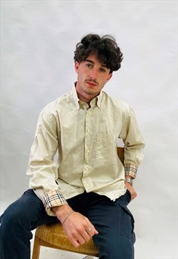 Vintage Rare 90s Burberry Nova Print Shirt