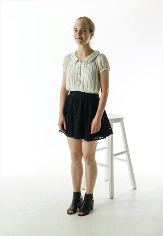 SHORT FLARED DRESS / BLACK AND WHITE DRESS