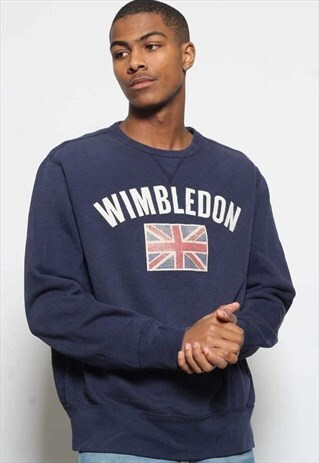 VINTAGE RALPH LAUREN WIMBLEDON LOGO SWEATSHIRT BLUE