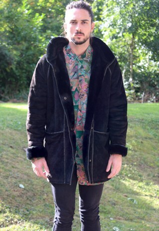 VINTAGE 80S SHEEPSKIN JACKET SHERPA - MEDIUM - INDIE