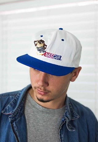 VINTAGE NASCAR BASEBALL CAP HAT LOGO 90S X 2.8