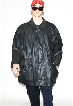 Vintage 90s warm windbreaker jacket in black