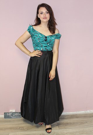 50'S STYLE ROCKABILLY OFF THE SHOULDER BLOUSE