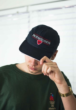 VINTAGE BUDWEISER BASEBALL CAP HAT LOGO 90S X 2.1