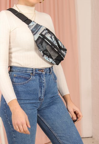 VINTAGE 90S BUM BAG IN ABSTRACT PRINT
