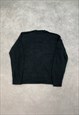 DOCKERS KNITTED JUMPER ABSTRACT PATTERNED GRANDAD SWEATER 