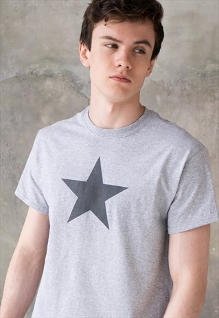 STAR T SHIRT GEOMETRIC ABSTRACT MINIMALIST SKATER RETRO GYM