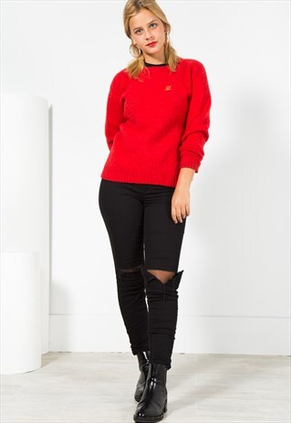 ON SALE VINTAGE 80SC KNITWEAR JUMPER/ S0069
