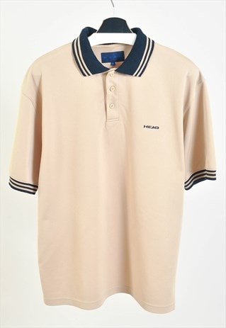 Vintage 90s Head polo shirt in beige