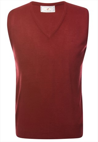 RED SWEATER VEST - M