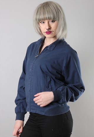 VINTATE CHECK LINED HARRINGTON JACKET SMALL