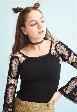 Y2K MESH FLARE SLEEVE PARTY TEEN KITSCH TOP