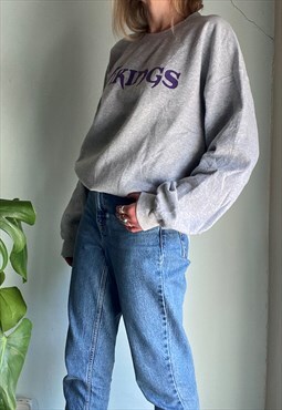 Vintage Grey Vikings Sweatshirt