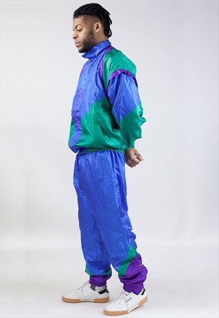 VINTAGE 90'S MULTI-COLOUR SHELL TRACKSUIT