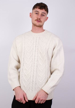 VINTAGE CABLE KNIT 90S KNIT SWEATER