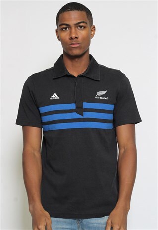 VINTAGE ADIDAS NEW ZEALAND ALL BLACKS POLO SHIRT