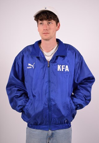 VINTAGE PUMA BOMBER JACKET BLUE