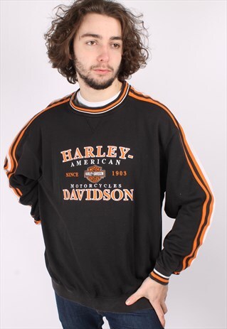 VINTAGE HARLEY DAVIDSON SWEATSHIRT IN BLACK