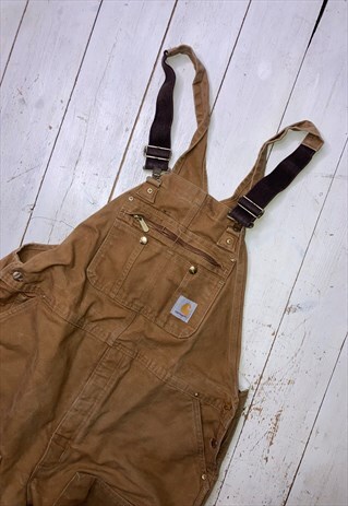 Brown denim 44x32 carhartt dungarees
