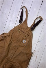 Brown denim 44x32 carhartt dungarees