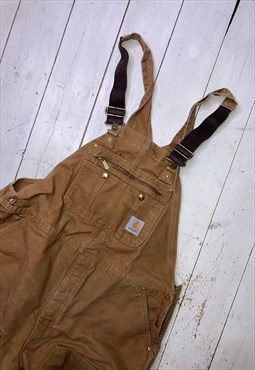 Brown denim 44x32 carhartt dungarees