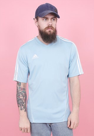 VINTAGE BLUE ADIDAS T-SHIRT /R6058