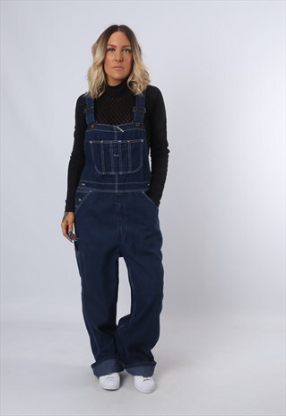 DUNGAREES TALL BLUE JEANS VINTAGE DENIM 90'S (FJ2B)