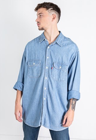 VINTAGE 80S LEVI'S DENIM SHIRT / S9804