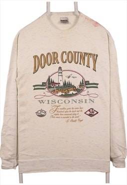 Vintage 90's Oneita Sweatshirt Door Country Crewneck