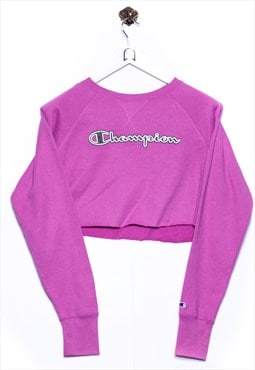 Vintage champion  Sweatshirt Logo pink- Cropped