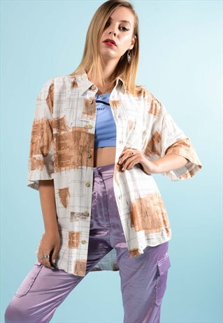 VINTAGE BOYFRIEND FIT PATTERN SHIRT