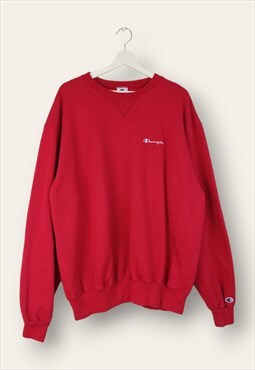 Vintage Champion Sweatshirt Classic 90s in Red XXL