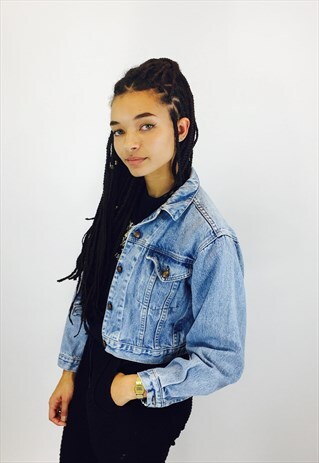 VINTAGE CROPPED DENIM JACKET