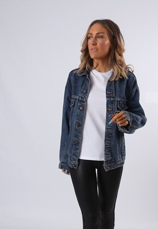 DENIM JACKET OVERSIZED FITTED UK 12 - 14 (54F)
