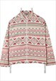 Vintage 90's Alfred Dunner Fleece Full Zip Up Aztec Long