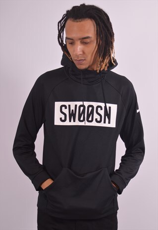 VINTAGE NIKE HOODIE JUMPER BLACK